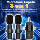 Microfone Sem Fio Vimai 3 em 1